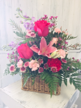 Sweet As Pie Basket Floral Oasis Arrangement