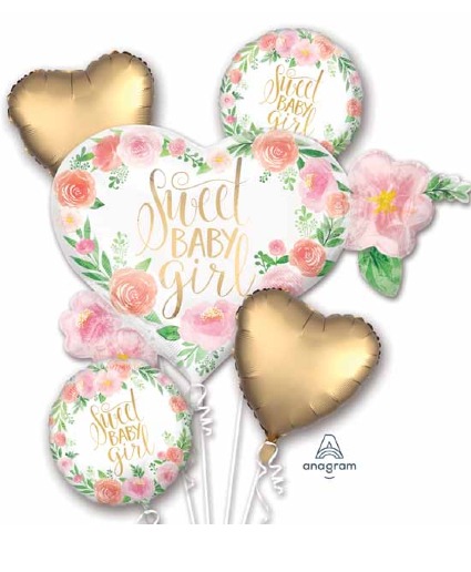 Sweet Baby Girl Balloon Bouquet  