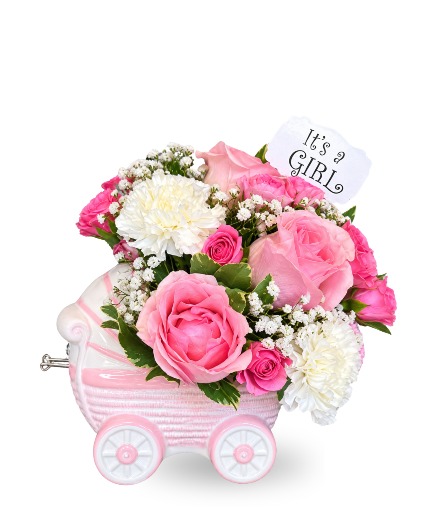 Sweet Baby Girl Lullaby Keepsake Baby Arrangement