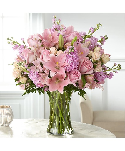 Sweet Blush Bouquet Vase arrangement
