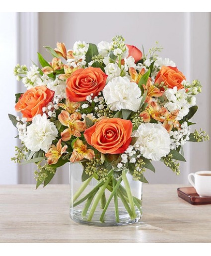 Sweet Citrus Bouquet Designed in a Glass Cylinder