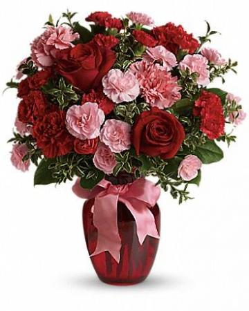 Sweet embrance bouquet Roses mixed with a custom combination of flowers