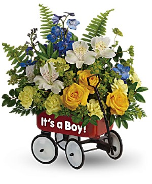 Sweet Little Wagon Bouquet assorted flowers