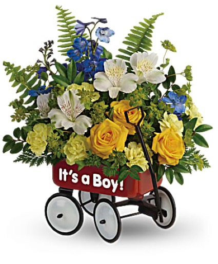 Sweet Little Wagon Bouquet assorted flowers