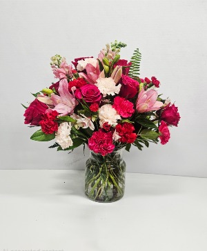 sweet love  Romantic arrangement with roses