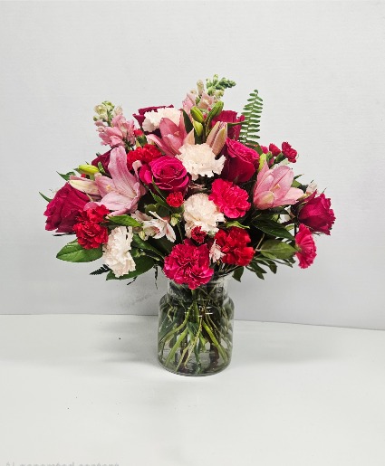 sweet love  Romantic arrangement with roses