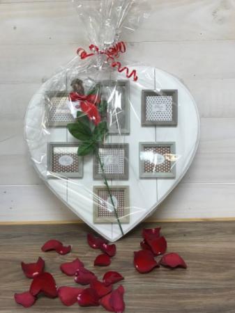 Sweet Memories Heart with Chocolate Rose 