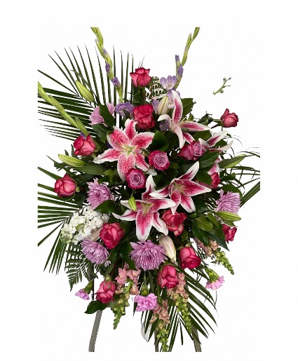 Cherished Memories  Elegance Flower’s Standing Spray 