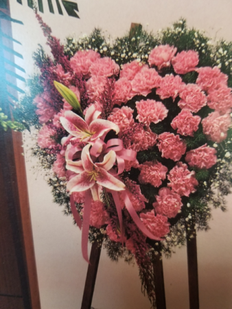 Sweet pink Heart  Standing pray