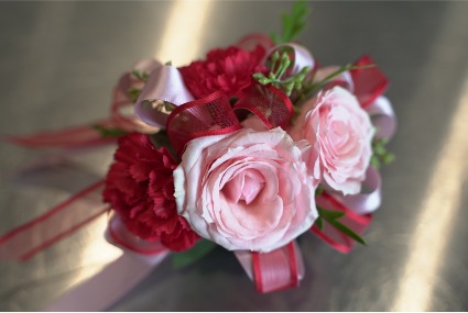 Sweet Pink & Red  Wristlet 