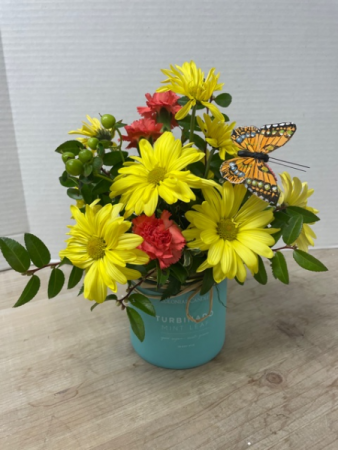 Candle - Sweet Scent with Butterfly Arrangement
