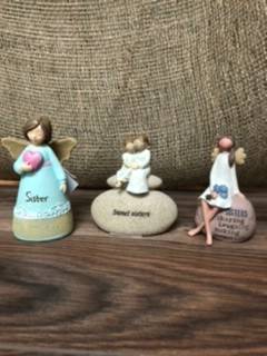 Sweet sisters angels Ceramic figurine