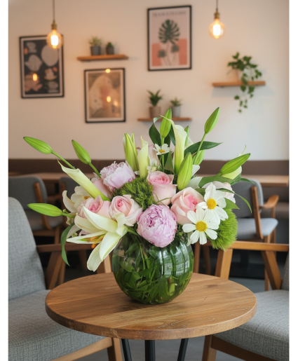 Sweet Surprise Bubble Bowl Pretty assorted flowers mixed similar