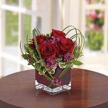 SWEET THOUGHTS BOUQUET WITH RED ROSES anniversary