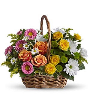 Sweet Tranquility Basket Arrangement
