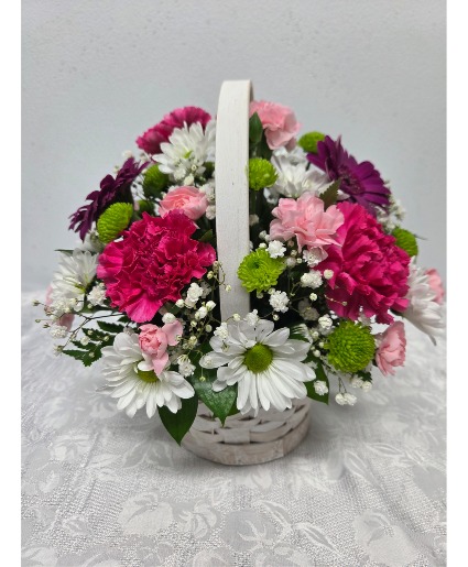  Basket of Blooms Basket with Fresh Florals (basket subject to change)