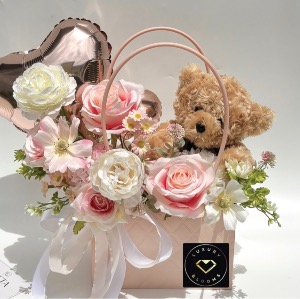 Sweetheart Blush Bouquet with Teddy Any Special Occasion 