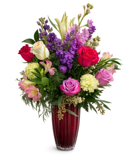 Sweetheart Garden European Ruby Vase