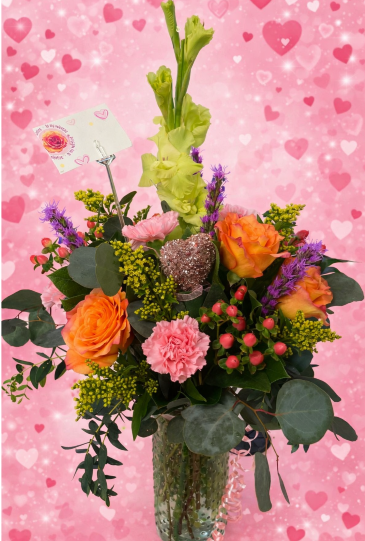 Sweetheart Sunset  Valentine's Arrangement  in Chariton, IA | CHARITON FLORAL & GIFTS