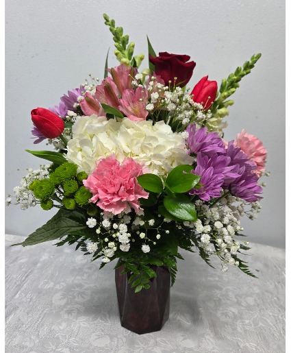 Sweetheart Vase Floral Arrangement