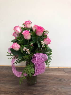 Dozen Pink Roses  Fresh Flowers
