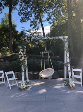 swing set for bride chuppah