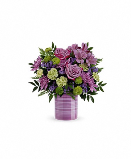 Swirls Bouquet Lavender swirl cylinder bouquet