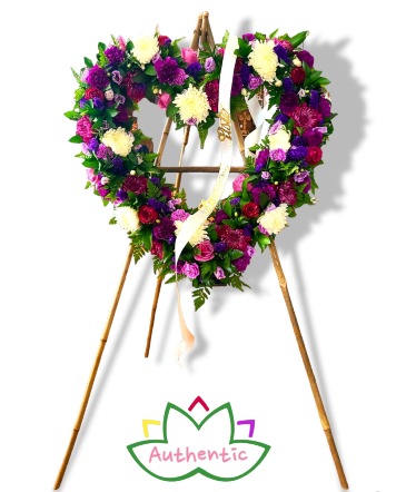 Sympathetic heart Standing spray in Windsor, ON | K. MICHAEL'S FLOWERS & GIFTS