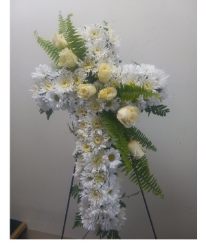 White standing cross 