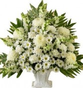 SYMPATHY BASKET IN WHITE 