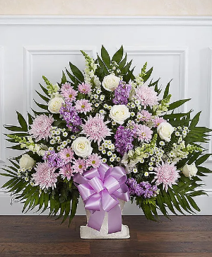 Sympathy Basket Lavender & White - 00385 
