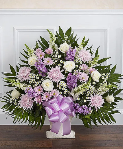 Sympathy Basket Lavender & White - 00385 