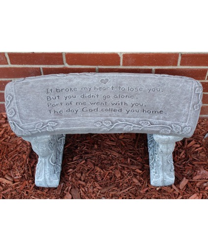 Sympathy Concrete Garden Bench 