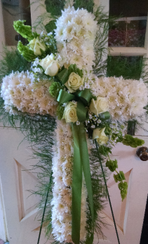Sympathy Cross funeral flowers