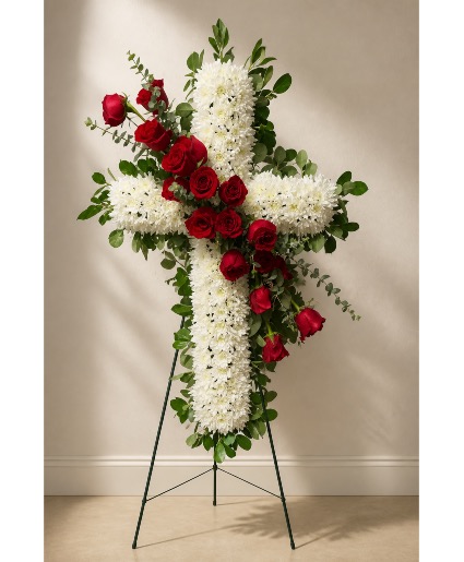 Sympathy Cross Standing Cross Spray