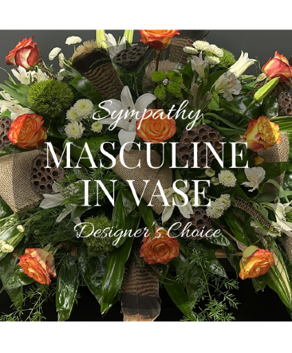 S100 - Designer's Choice Masculine in Vase Arrangement