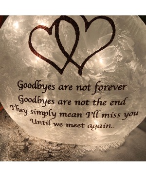 Sympathy Gifts Electric Light, Flowers are custom added per budget
