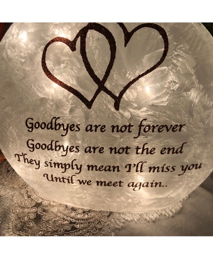 Sympathy Gifts Electric Light, Flowers are custom added per budget