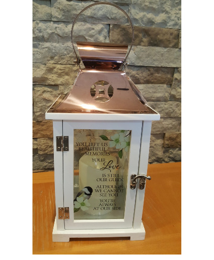 Sympathy Lantern with flameless candle Lantern keepsake for a lost loved one