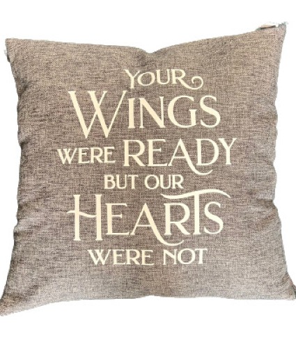 Sympathy Pillow 20x20 Pillow -Can be Personalized