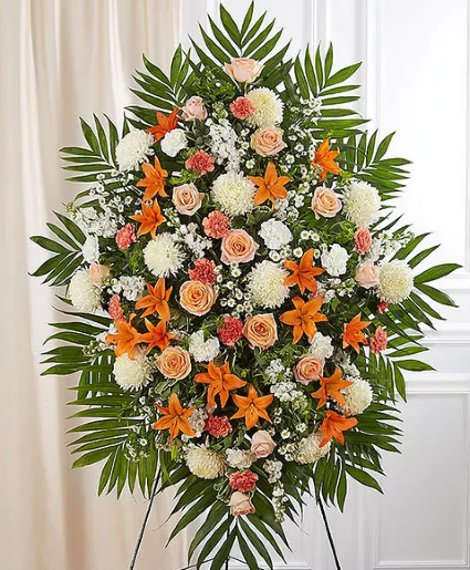SYMPATHY STANDING SPRAY ORANGE 