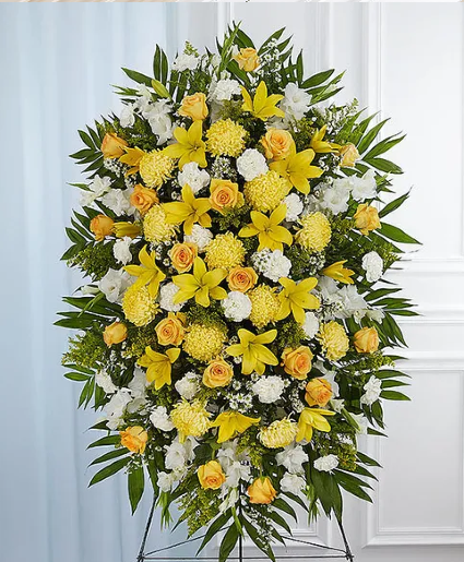SYMPATHY STANDING SPRAY YELLOW 