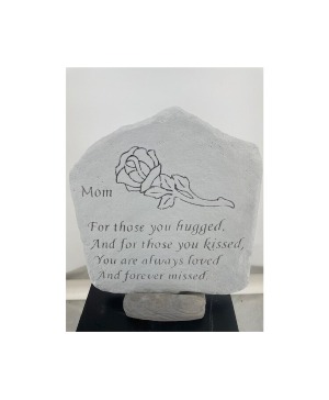 Sympathy Stone W/ Rose 