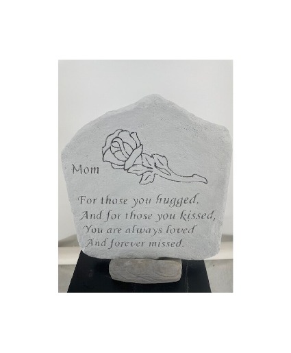 Sympathy Stone W/ Rose 