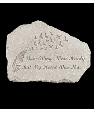 Sympathy Wings Cement Stone