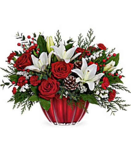 T22X100 Vibrant Christmas Centerpiece Keepsake Vase