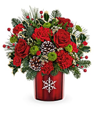 T22X600 Stunning Snowflake Keepsake Vase