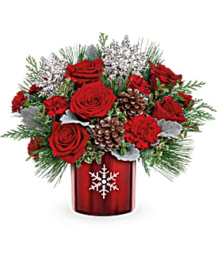 T22X605 Magical Snowflake Keepsake Vase