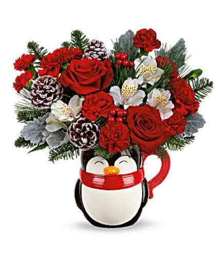 T23X505 Snowy Smiles Keepsake Vase