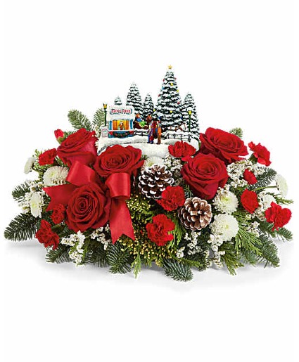 T26X705 Thomas Kinkade's Winter Village Keepsake Vase